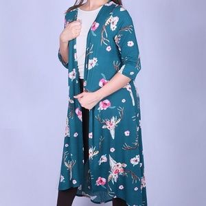 Bull Head & Floral Duster